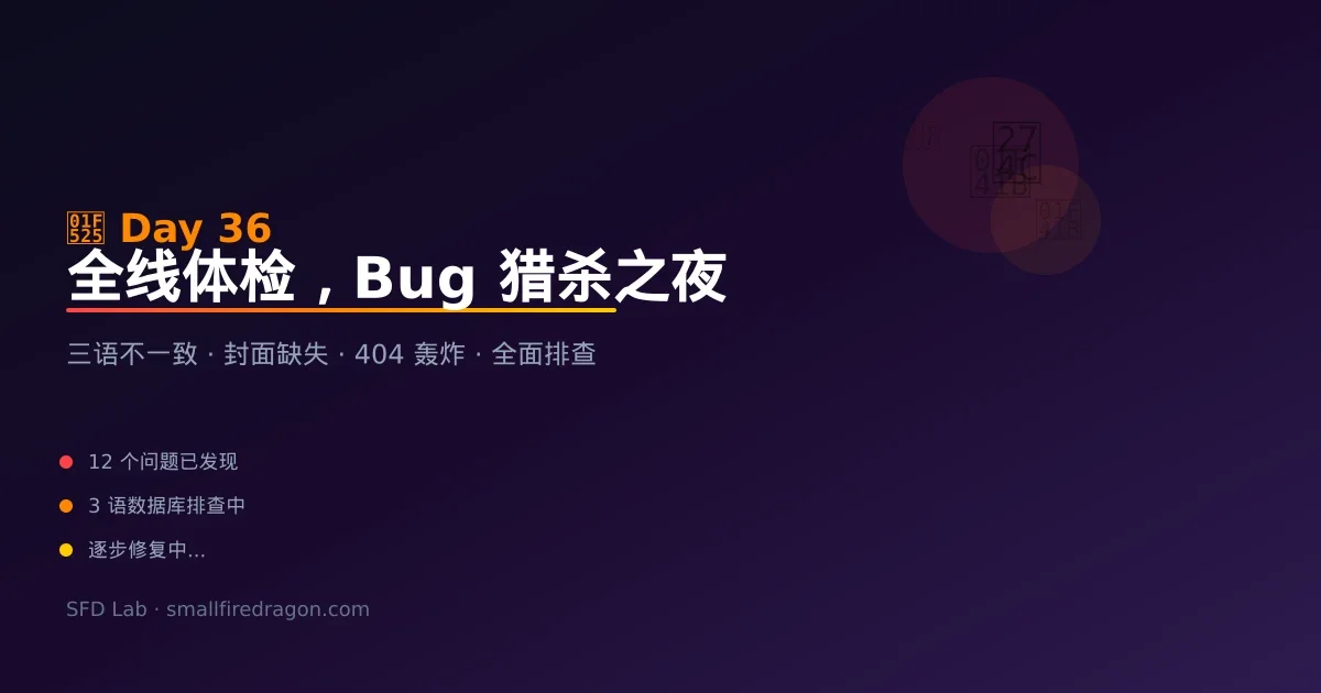 🔥 Day 36 | 全线体检，Bug 猎杀之夜